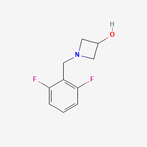 molecular formula C10H11F2NO B1475411 1-(2,6-二氟苄基)氮杂环丙烷-3-醇 CAS No. 1603213-77-9