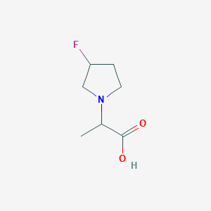 molecular formula C7H12FNO2 B1475412 2-(3-氟吡咯烷-1-基)丙酸 CAS No. 1888650-86-9