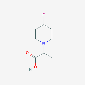 molecular formula C8H14FNO2 B1475414 2-(4-氟哌啶-1-基)丙酸 CAS No. 1888647-60-6
