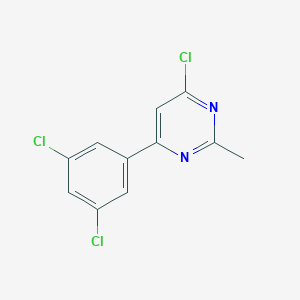 molecular formula C11H7Cl3N2 B1475416 4-Chloro-6-(3,5-dichlorophenyl)-2-methylpyrimidine CAS No. 1603305-63-0