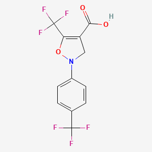 5-(trifluoromethyl)-2-[4-(trifluoromethyl)phenyl]-3H-isoxazole-4-carboxylic acid