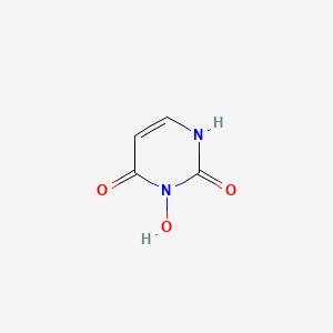 molecular formula C4H4N2O3 B14754179 3-hydroxy-1H-pyrimidine-2,4-dione CAS No. 766-44-9