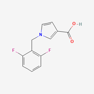 molecular formula C12H9F2NO2 B1475420 1-(2,6-difluorobenzyl)-1H-pyrrole-3-carboxylic acid CAS No. 1777500-71-6