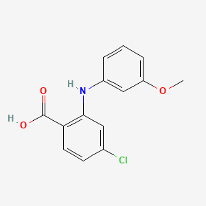 molecular formula C14H12ClNO3 B14754204 Benzoic acid, 4-chloro-2-[(3-methoxyphenyl)amino]- CAS No. 91-37-2