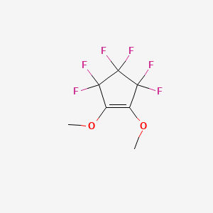 molecular formula C7H6F6O2 B14754230 3,3,4,4,5,5-Hexafluoro-1,2-dimethoxycyclopent-1-ene CAS No. 1759-61-1