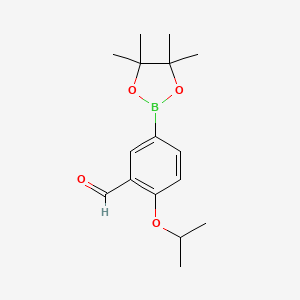 molecular formula C16H23BO4 B14754236 2-Isopropoxy-5-(4,4,5,5-tetramethyl-1,3,2-dioxaborolan-2-yl)benzaldehyde 