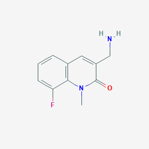 molecular formula C11H11FN2O B1475424 3-(氨甲基)-8-氟-1-甲基喹啉-2(1H)-酮 CAS No. 1897772-52-9