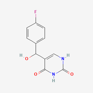 molecular formula C11H9FN2O3 B14754248 5-[(4-Fluorophenyl)(hydroxy)methyl]pyrimidine-2,4(1h,3h)-dione CAS No. 724-02-7