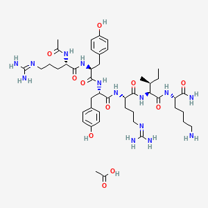 molecular formula C46H74N14O11 B14754250 Ac-RYYRIK-NH2 acetate 