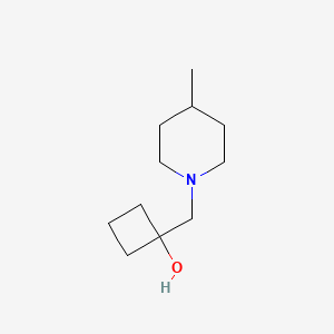 molecular formula C11H21NO B1475426 1-[(4-甲基哌啶-1-基)甲基]环丁-1-醇 CAS No. 1596866-80-6