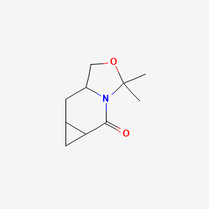 molecular formula C10H15NO2 B14754272 (3R,5R,7S)-10,10-dimethyl-9-oxa-1-azatricyclo[5.3.0.0(3),]decan-2-one 