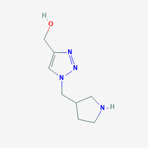 molecular formula C8H14N4O B1475429 (1-(pyrrolidin-3-ylmethyl)-1H-1,2,3-triazol-4-yl)methanol CAS No. 1897868-71-1