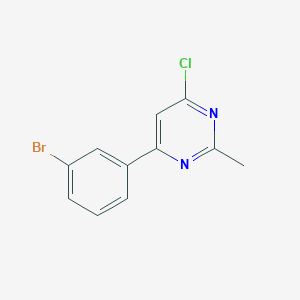 molecular formula C11H8BrClN2 B1475432 4-(3-溴苯基)-6-氯-2-甲基嘧啶 CAS No. 1549859-16-6