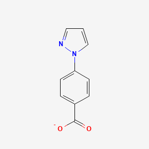 molecular formula C10H7N2O2- B14754371 4-pyrazol-1-ylbenzoate;4-(1-Pyrazolyl)benzoic Acid 