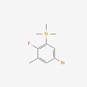 (5-Bromo-2-fluoro-3-methylphenyl)trimethylsilane