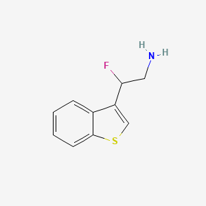 molecular formula C10H10FNS B1475440 2-(1-Benzothiophen-3-yl)-2-fluoroethan-1-amine CAS No. 1889400-00-3