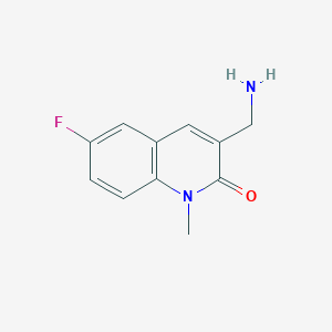 molecular formula C11H11FN2O B1475441 3-(aminomethyl)-6-fluoro-1-methylquinolin-2(1H)-one CAS No. 1896529-87-5