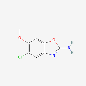 molecular formula C8H7ClN2O2 B14754412 Benzoxazole, 2-amino-5-chloro-6-methoxy- CAS No. 2139-00-6