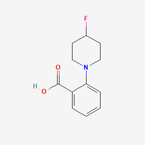 molecular formula C12H14FNO2 B1475442 2-(4-氟哌啶-1-基)苯甲酸 CAS No. 1892587-87-9