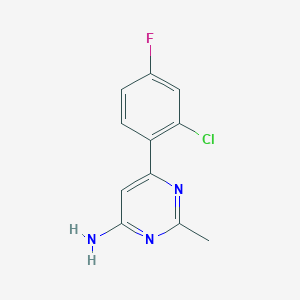 6-(2-Chloro-4-fluorophenyl)-2-methylpyrimidin-4-amine