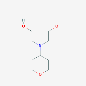 molecular formula C10H21NO3 B1475447 2-((2-methoxyethyl)(tetrahydro-2H-pyran-4-yl)amino)ethan-1-ol CAS No. 1596755-53-1