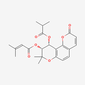 [(9R,10R)-8,8-dimethyl-10-(2-methylpropanoyloxy)-2-oxo-9,10-dihydropyrano[2,3-f]chromen-9-yl] 3-methylbut-2-enoate