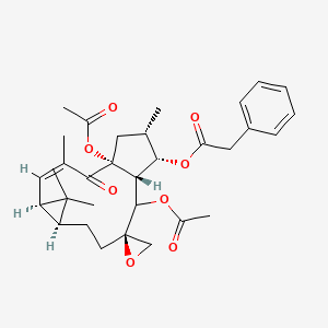 [(1'R,2R,3'Z,5'R,7'S,12'R,13'S,14'S)-1',11'-diacetyloxy-3',6',6',14'-tetramethyl-2'-oxospiro[oxirane-2,10'-tricyclo[10.3.0.05,7]pentadec-3-ene]-13'-yl] 2-phenylacetate