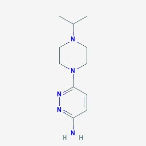 molecular formula C11H19N5 B1475450 6-[4-(Propan-2-yl)piperazin-1-yl]pyridazin-3-amine CAS No. 1596646-55-7