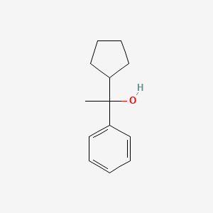 molecular formula C13H18O B14754524 1-Cyclopentyl-1-phenylethan-1-ol 