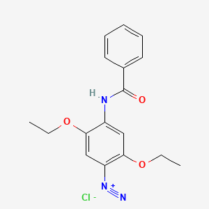 molecular formula C17H18ClN3O3 B14754617 4-Benzamido-2,5-diethoxybenzene-1-diazonium chloride CAS No. 119-99-3