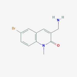 molecular formula C11H11BrN2O B1475463 3-(氨甲基)-6-溴-1-甲基喹啉-2(1H)-酮 CAS No. 1895629-62-5
