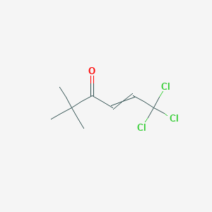 molecular formula C8H11Cl3O B14754647 6,6,6-Trichloro-2,2-dimethylhex-4-en-3-one CAS No. 1552-24-5