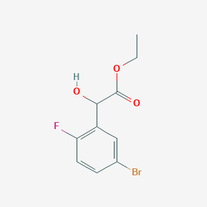 molecular formula C10H10BrFO3 B14754670 Ethyl (5-bromo-2-fluorophenyl)(hydroxy)acetate 