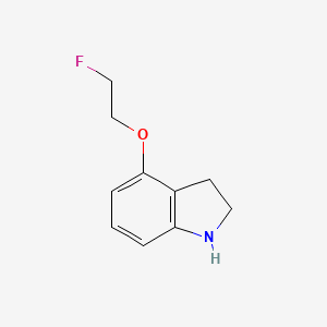 molecular formula C10H12FNO B1475468 4-(2-氟乙氧基)吲哚啉 CAS No. 1893993-67-3