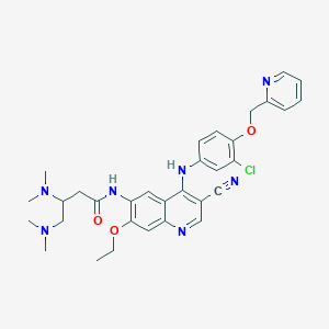 N-(4-((3-Chloro-4-(pyridin-2-ylmethoxy)phenyl)amino)-3-cyano-7-ethoxyquinolin-6-yl)-3,4-bis(dimethylamino)butanamide