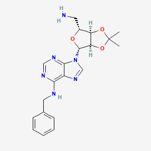 molecular formula C20H24N6O3 B14754722 N-Benzyl-5'-amino-2'-O,3'-O-isopropylidene-5'-deoxyadenosine 