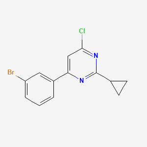 molecular formula C13H10BrClN2 B1475479 4-(3-溴苯基)-6-氯-2-环丙基嘧啶 CAS No. 1548647-28-4