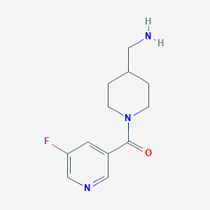 molecular formula C12H16FN3O B1475485 (4-(Aminomethyl)piperidin-1-yl)(5-fluoropyridin-3-yl)methanone CAS No. 1589272-50-3