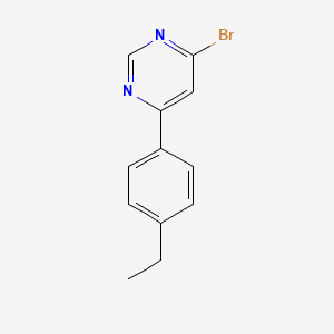 molecular formula C12H11BrN2 B1475494 4-溴-6-(4-乙基苯基)嘧啶 CAS No. 1595938-46-7
