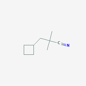 molecular formula C9H15N B1475497 3-环丁基-2,2-二甲基丙腈 CAS No. 1849304-30-8