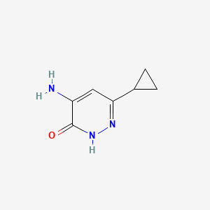 molecular formula C7H9N3O B1475498 4-氨基-6-环丙基嘧啶-3-醇 CAS No. 1890465-48-1