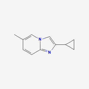 molecular formula C11H12N2 B1475500 2-Cyclopropyl-6-methylimidazo[1,2-a]pyridine CAS No. 1553030-31-1