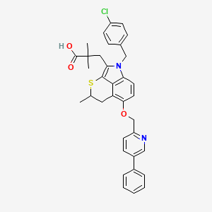 3-[1-(4-Chloro-benzyl)-4-methyl-6-(5-phenyl-pyridin-2-ylmethoxy)-4,5-dihydro-1H-3-thia-1-aza-acenaphthylen-2-yl]-2,2-dimethyl-propionic acid