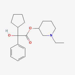 N-Ethyl-3-piperidyl phenylcyclopentylglycolate