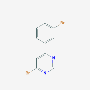 molecular formula C10H6Br2N2 B1475508 4-Bromo-6-(3-bromophenyl)pyrimidine CAS No. 1600945-93-4