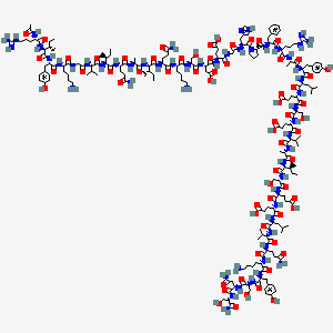 (4S)-4-[[(2S)-2-[[(2S)-2-[[(2S,3S)-2-[[(2S)-2-[[(2S)-2-[[(2S)-2-[[(2S)-2-[[(2S)-2-[[(2S)-2-[[(2S)-2-[[(2S)-2-[[(2S)-2-[[(2S)-2-[[(2S)-1-[(2S)-2-[[2-[[(2S)-2-[[(2S)-2-[[(2S)-2-[[(2S)-2-[[(2S)-2-[[(2S,3S)-2-[[(2S)-2-[[(2S)-2-[[(2S,3S)-2-[[(2S)-2-[[2-[[(2S)-2-[[(2S)-2-[[(2S,3S)-2-[[(2S)-2-acetamido-5-carbamimidamidopentanoyl]amino]-3-methylpentanoyl]amino]-3-(4-hydroxyphenyl)propanoyl]amino]-6-aminohexanoyl]amino]acetyl]amino]-3-methylbutanoyl]amino]-3-methylpentanoyl]amino]-5-amino-5-oxopentanoyl]amino]propanoyl]amino]-3-methylpentanoyl]amino]-5-amino-5-oxopentanoyl]amino]-6-aminohexanoyl]amino]-3-hydroxypropanoyl]amino]-3-carboxypropanoyl]amino]-4-carboxybutanoyl]amino]acetyl]amino]-3-(1H-imidazol-4-yl)propanoyl]pyrrolidine-2-carbonyl]amino]-3-phenylpropanoyl]amino]-5-carbamimidamidopentanoyl]amino]propanoyl]amino]-3-(4-hydroxyphenyl)propanoyl]amino]-4-methylpentanoyl]amino]-4-carboxybutanoyl]amino]-3-hydroxypropanoyl]amino]-4-carboxybutanoyl]amino]-3-methylbutanoyl]amino]propanoyl]amino]-3-methylpentanoyl]amino]-3-hydroxypropanoyl]amino]-4-carboxybutanoyl]amino]-5-[[(2S)-1-[[(2S)-1-[[(2S)-5-amino-1-[[(2S)-6-amino-1-[[(2S)-1-[[(2S)-1-[[(2S)-4-amino-1-[[(2S)-1-amino-3-hydroxy-1-oxopropan-2-yl]amino]-1,4-dioxobutan-2-yl]amino]-3-hydroxy-1-oxopropan-2-yl]amino]-3-(4-hydroxyphenyl)-1-oxopropan-2-yl]amino]-1-oxohexan-2-yl]amino]-1,5-dioxopentan-2-yl]amino]-3-methyl-1-oxobutan-2-yl]amino]-4-methyl-1-oxopentan-2-yl]amino]-5-oxopentanoic acid