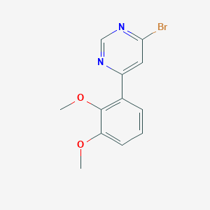 molecular formula C12H11BrN2O2 B1475509 4-ブロモ-6-(2,3-ジメトキシフェニル)ピリミジン CAS No. 1710961-29-7