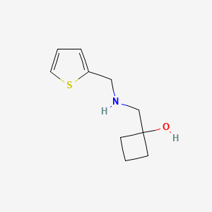 molecular formula C10H15NOS B1475513 1-({[(Thiophen-2-yl)methyl]amino}methyl)cyclobutan-1-ol CAS No. 1601125-73-8