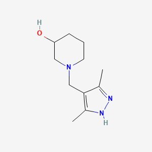 1-((3,5-dimethyl-1H-pyrazol-4-yl)methyl)piperidin-3-ol