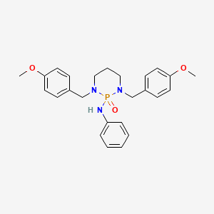 1,3-bis[(4-methoxyphenyl)methyl]-2-oxo-N-phenyl-1,3,2lambda5-diazaphosphinan-2-amine